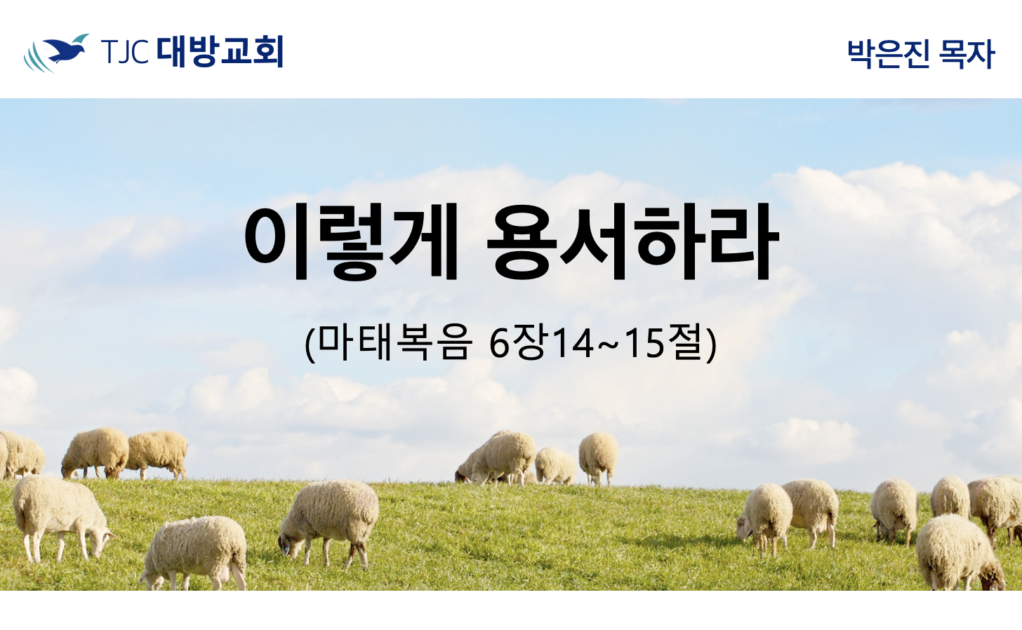 이렇게 용서하라 (마 6:14~15)