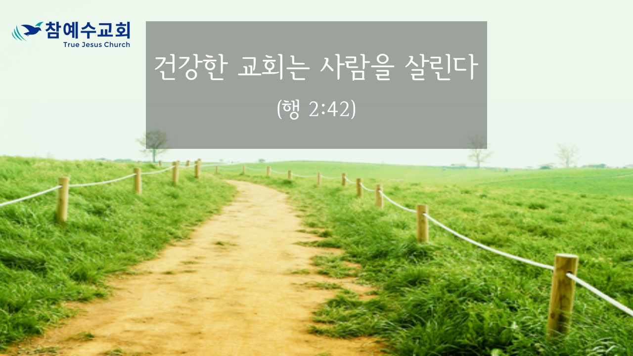 건강한 교회는 사람을 살린다 (행 2:42)