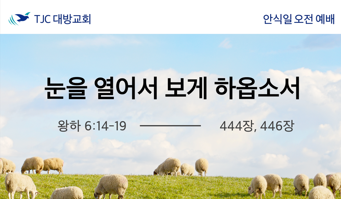 눈을 열어서 보게 하옵소서 (왕하 6:14-19)