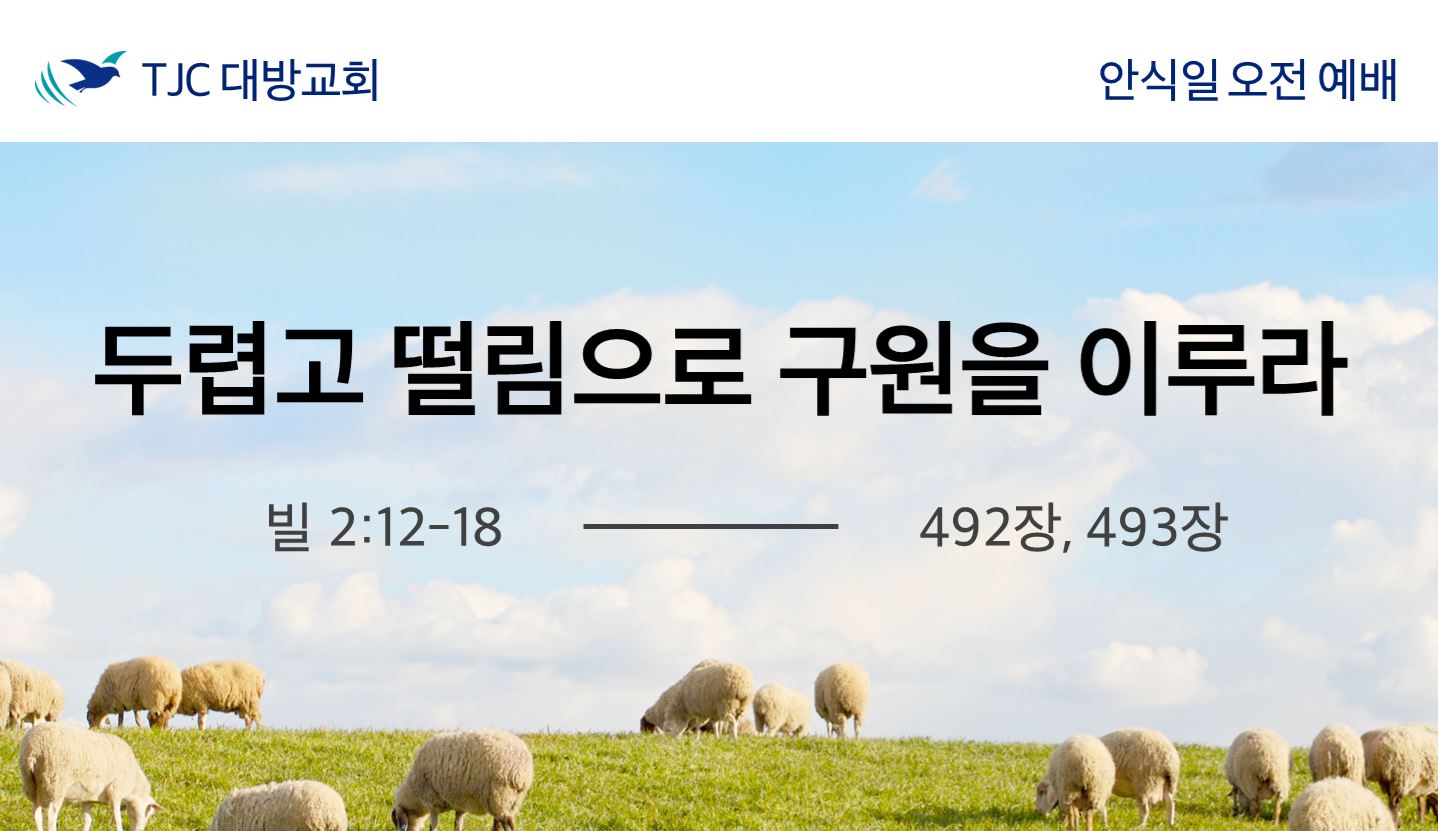 두렵고 떨림으로 구원을 이루라 (빌 2:12-18)