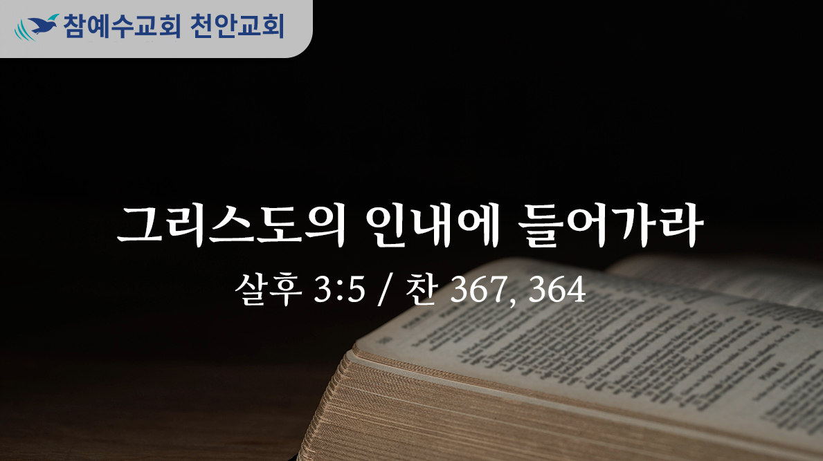 그리스도의 인내에 들어가라 (살후 3:5)