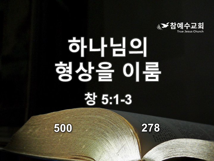 하나님의 형상을 이룸(창 5:1-3)