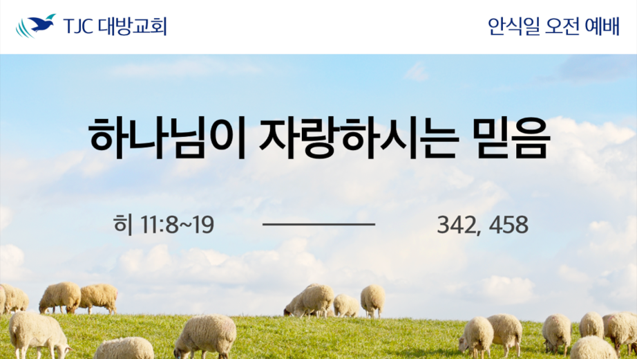 하나님이 자랑하시는 믿음 (히 11:8~19)